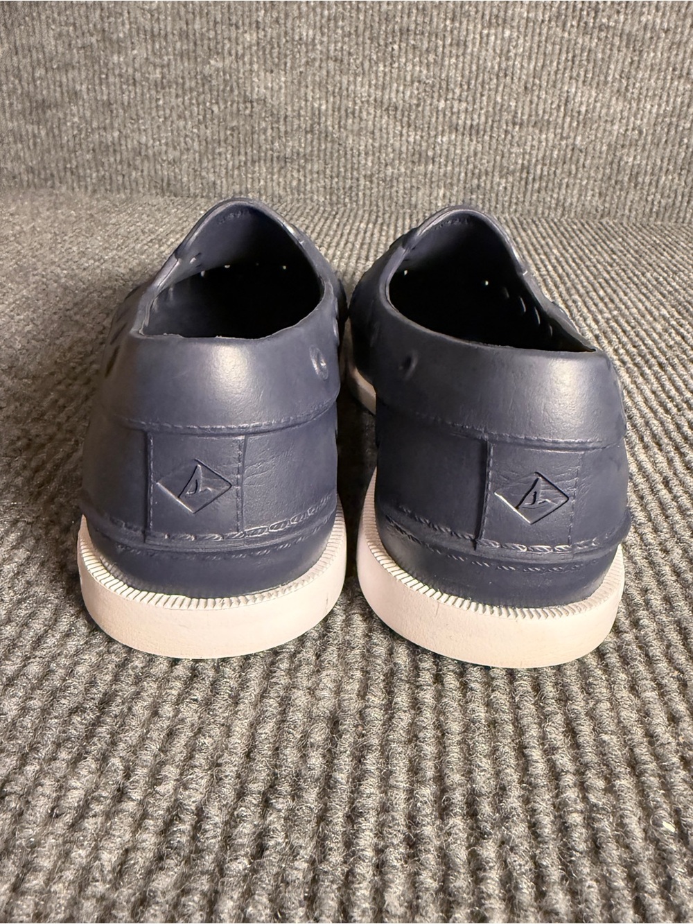 Sperry Top Sider Float Boat Navy and White Perforated Slip-On Shoes M9/W11 - Picture 4 of 8